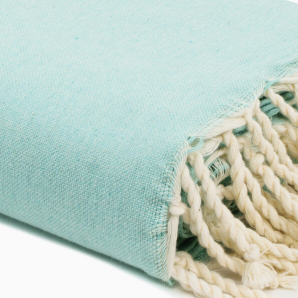 échantillon tissu Jeté de canapé coton Vert D'eau uni