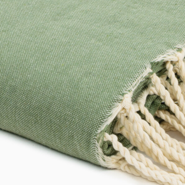 échantillon tissu Jeté de canapé coton Vert Sauge Uni