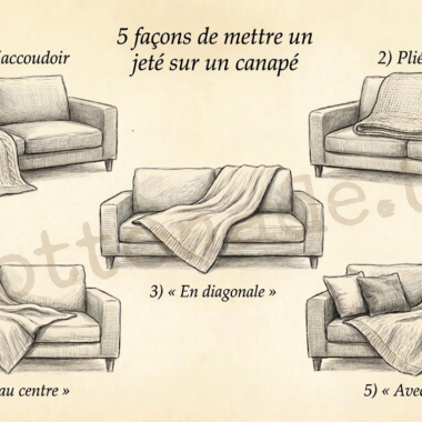 Comment mettre un jeté de canapé :