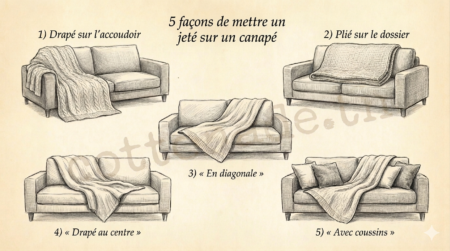 Comment mettre un jeté de canapé :