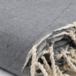 Jeté de canapé coton Gris Moyen Uni