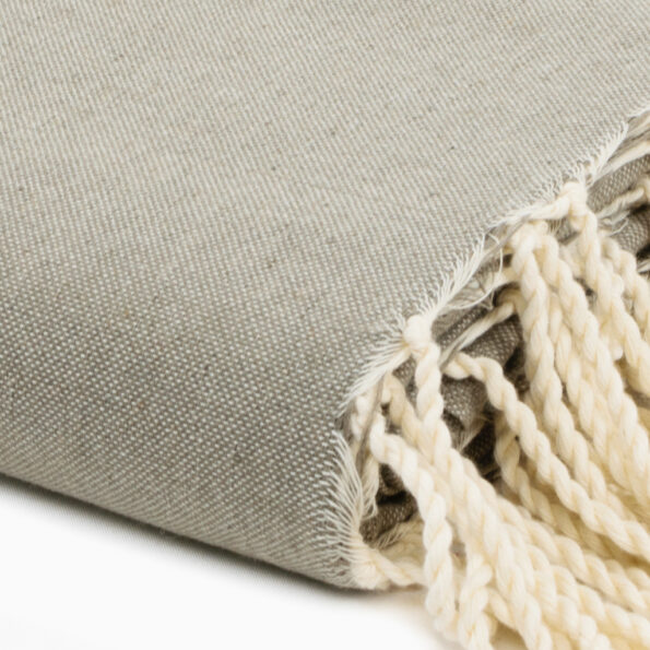 échantillon tissu Jeté de canapé coton Grège uni