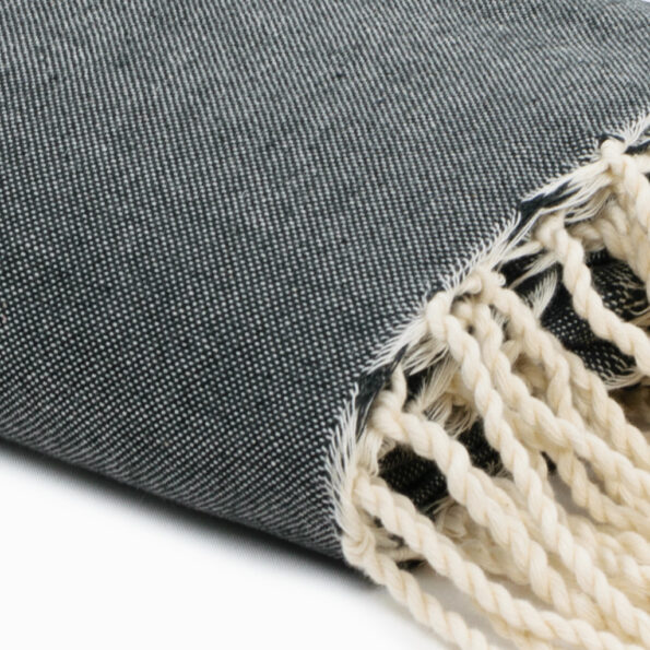 échantillon tissu Jeté de canapé coton Gris Foncé Uni