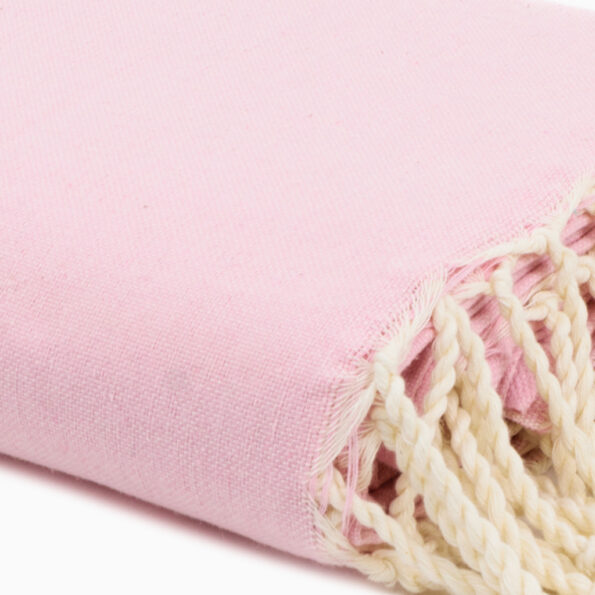 échantillon tissu Jeté de canapé coton Rose Blush Uni