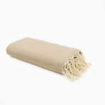 Jeté de canapé coton Beige Uni