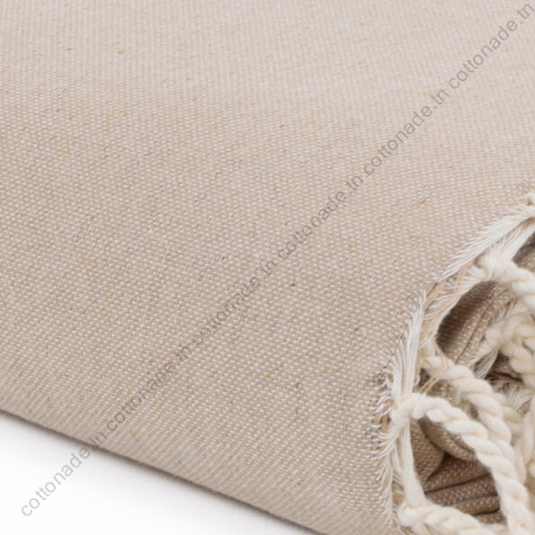 Jeté de canapé coton Beige Uni