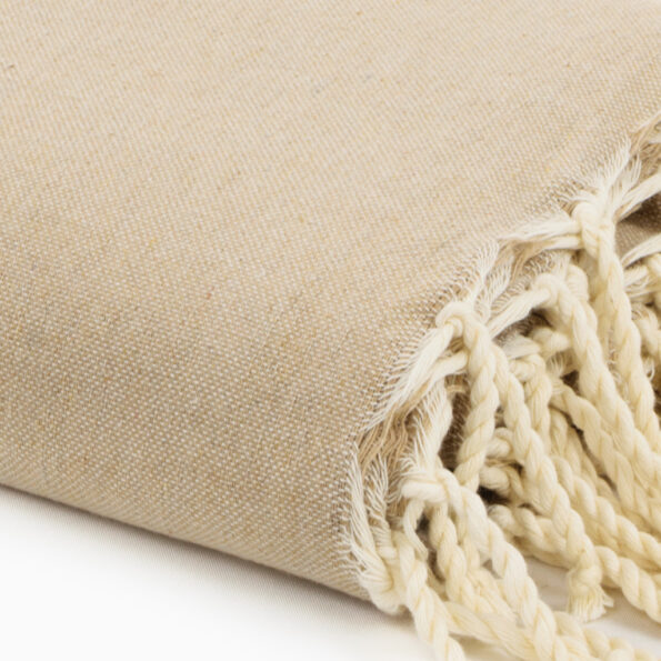 échantillon tissu Jeté de canapé coton Beige Uni