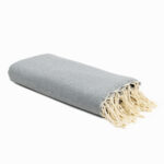 Jeté de canapé coton Gris Moyen Uni