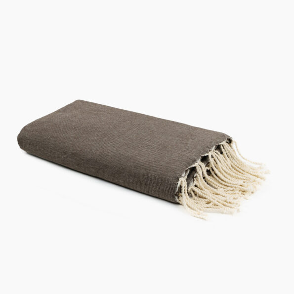 Jeté de canapé coton Marron Uni