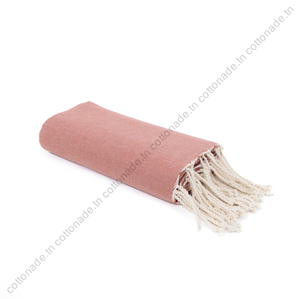 Jeté de canapé coton Terracotta Uni Jeté de canapé coton Terracotta Uni