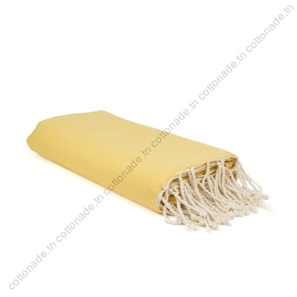 Jeté de canapé coton Or Doux uni