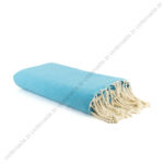 Jeté de Canapé en Coton Bleu Cool Uni