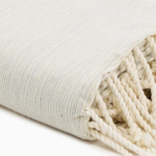 échantillon tissu Jeté de canapé coton Écru chiné uni Gris