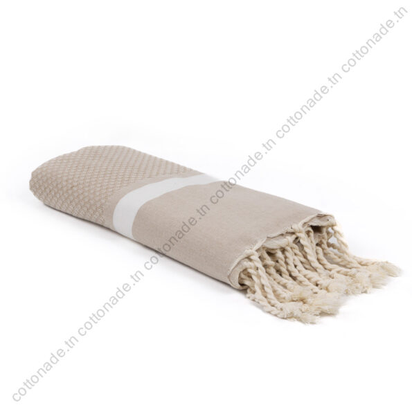 Fouta Azeggwagh Beige – 2x1m