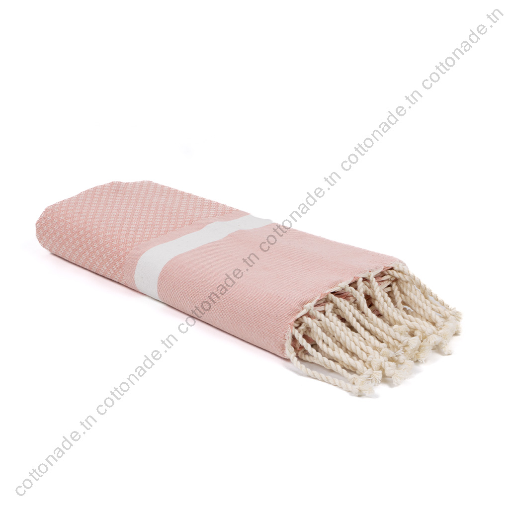 Fouta Azeggwagh Rose Pêche – 2x1m Fouta Azeggwagh Rose Pêche – 2x1m