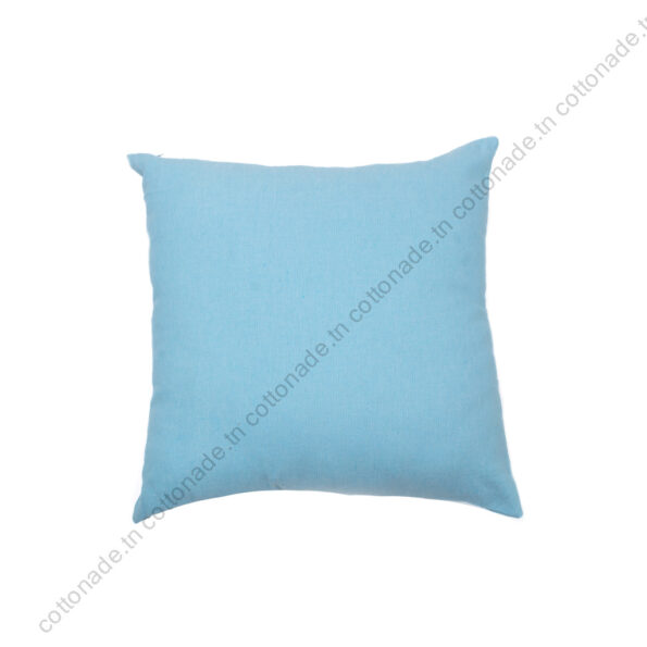 Housse de Coussin Bleu Uni - Meilleur Rapport Qualité/Prix Tunisie