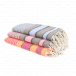 pack-3-fouta-plage-gris-bleu-gris-rose-orange-prune
