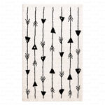 Tapis Berbère Écru & Motif Flèches en Noir